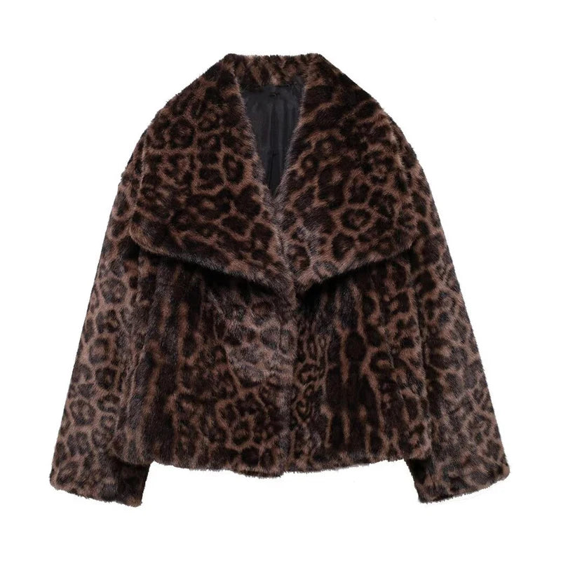 Women's Faux Fur Plush Coat | Fluffy Autumn Winter Jacket