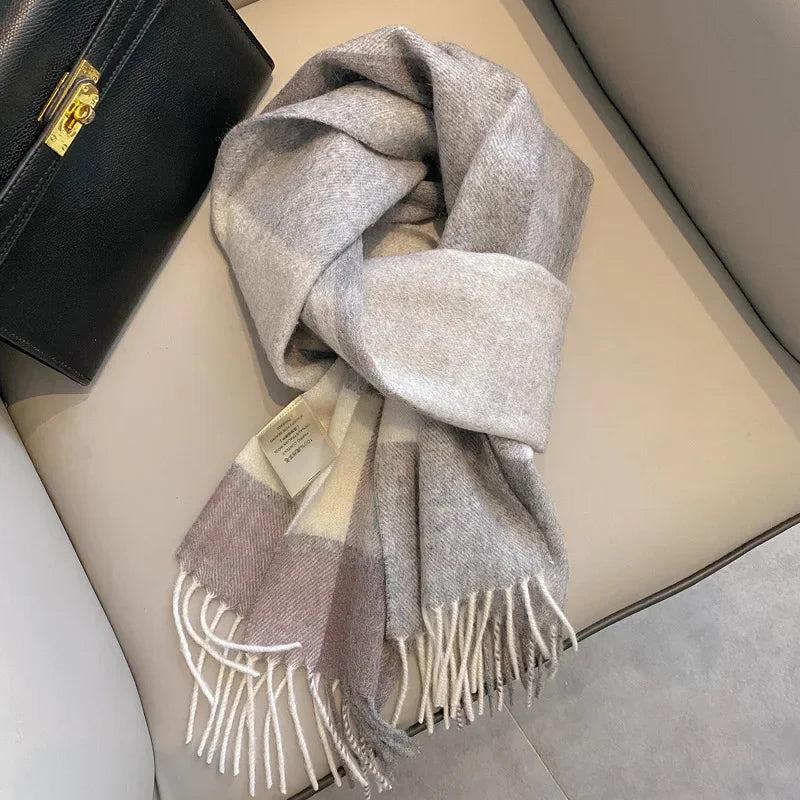 Pure Wool Tassel Scarf