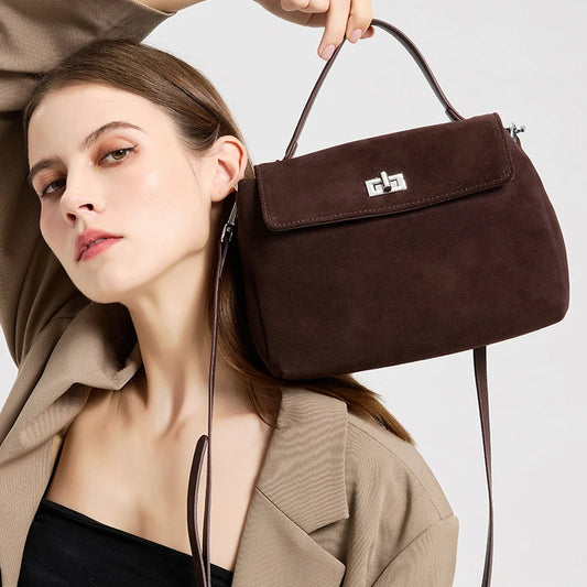 Genuine Suede Shoulder Bag