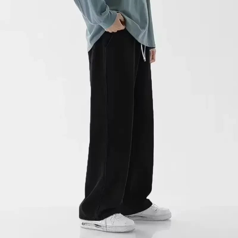 Men's Korean Wide Leg Jeans | Loose Straight Streetwear Pants