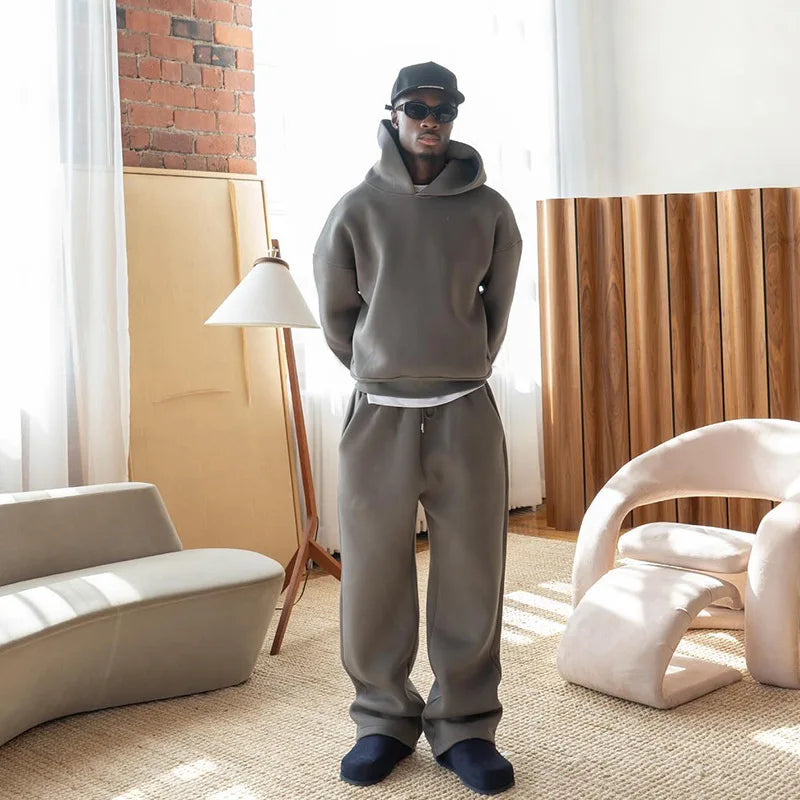 Men's 2-Piece Hoodie & Pants Tracksuit Set | Sporty Autumn Winter Co-ord