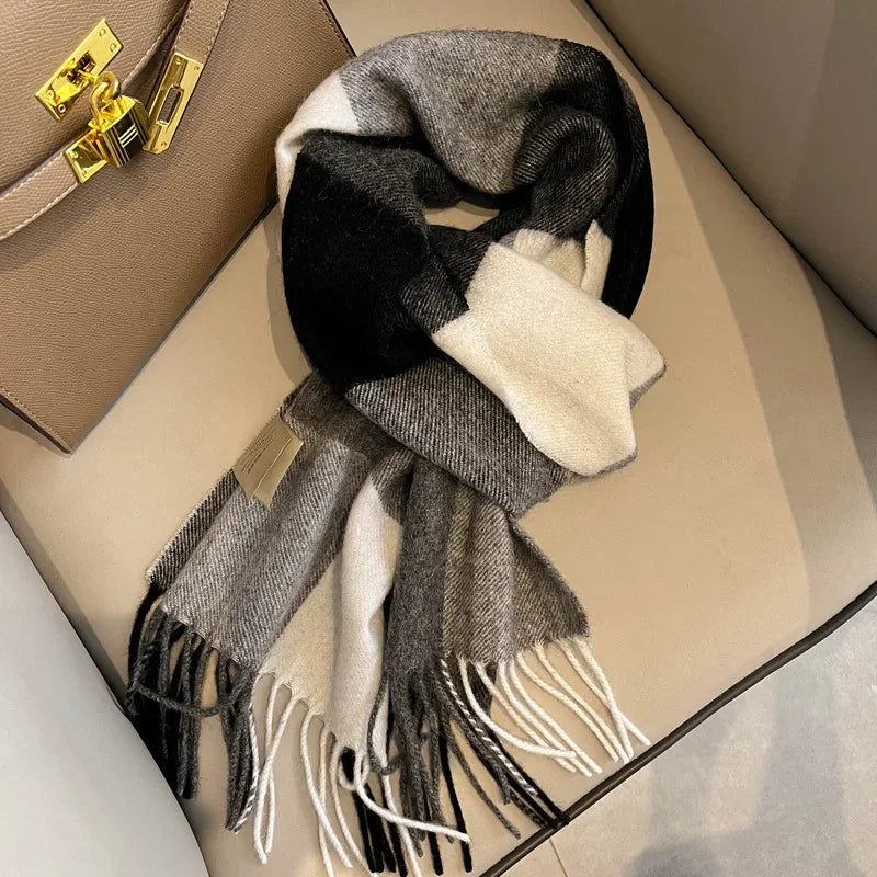 Pure Wool Tassel Scarf