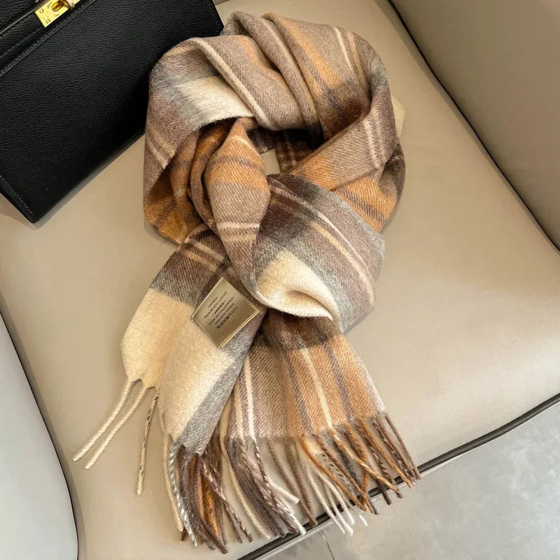 Pure Wool Tassel Scarf