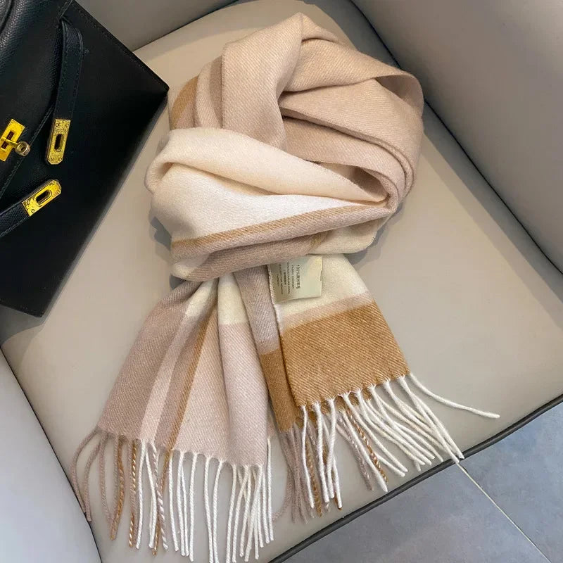 Pure Wool Tassel Scarf