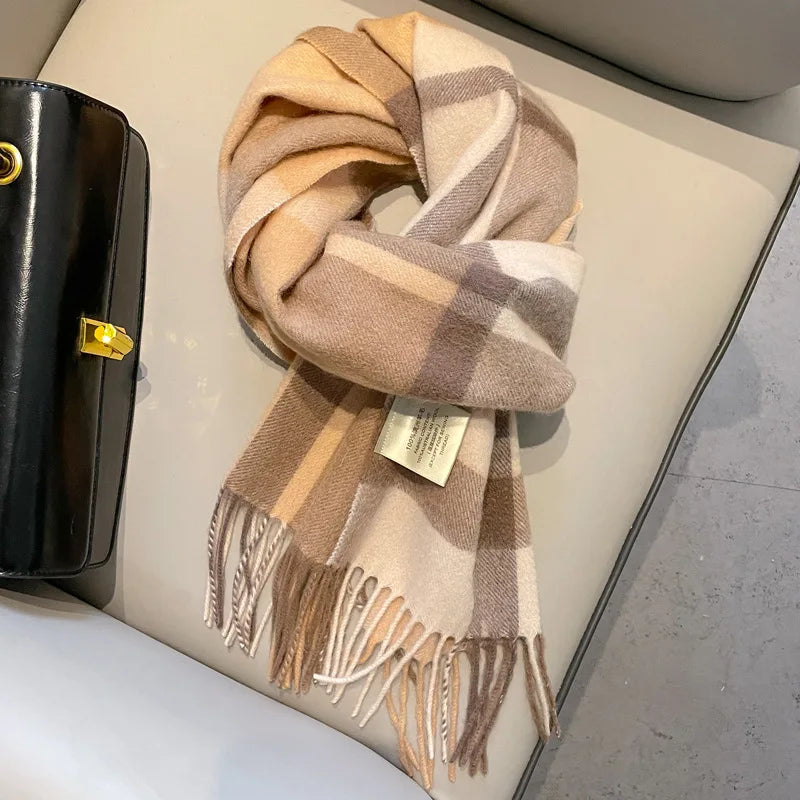 Pure Wool Tassel Scarf