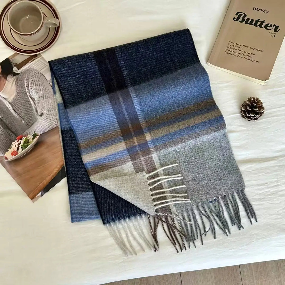 Pure Wool Tassel Scarf