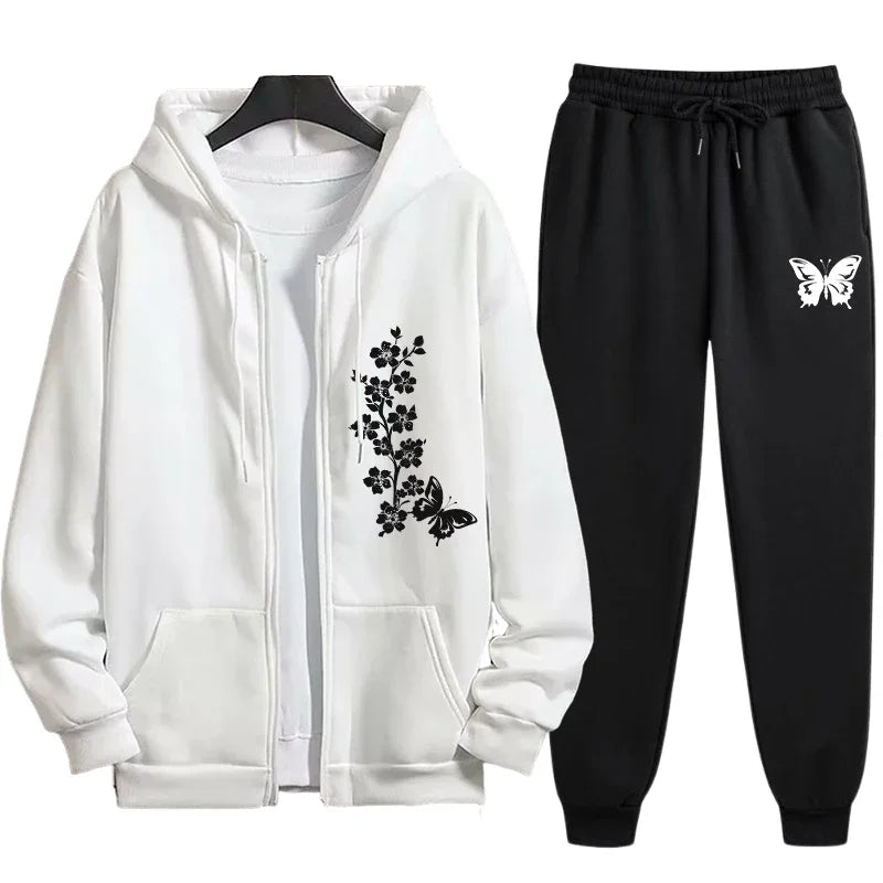 Women's Zip-Up Tracksuit Set