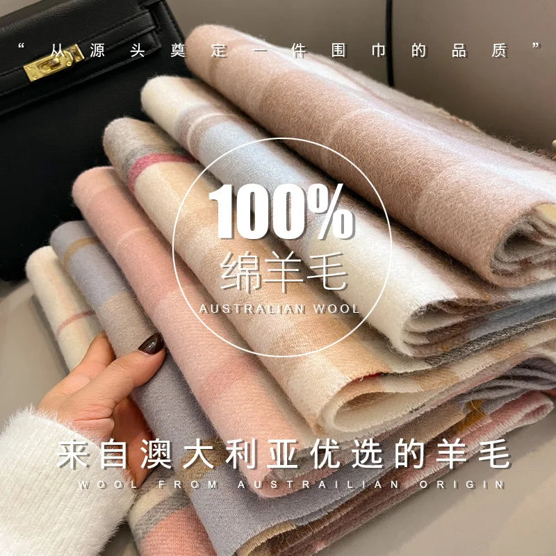 Pure Wool Tassel Scarf