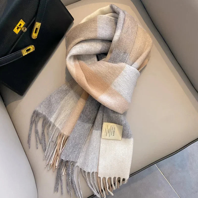 Pure Wool Tassel Scarf