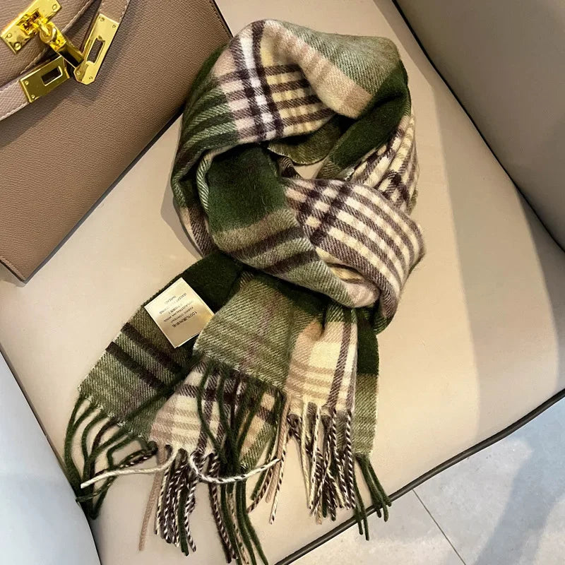 Pure Wool Tassel Scarf