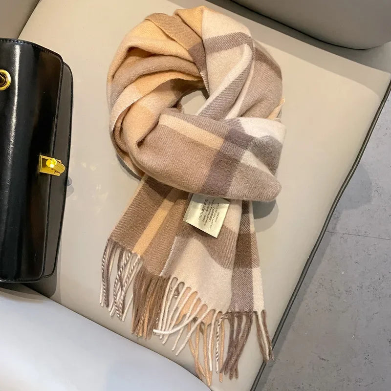 Pure Wool Tassel Scarf