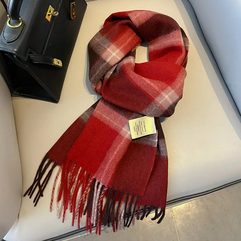 Pure Wool Tassel Scarf