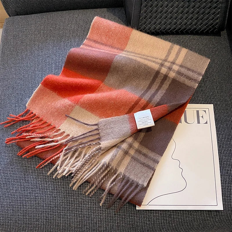 Pure Wool Tassel Scarf