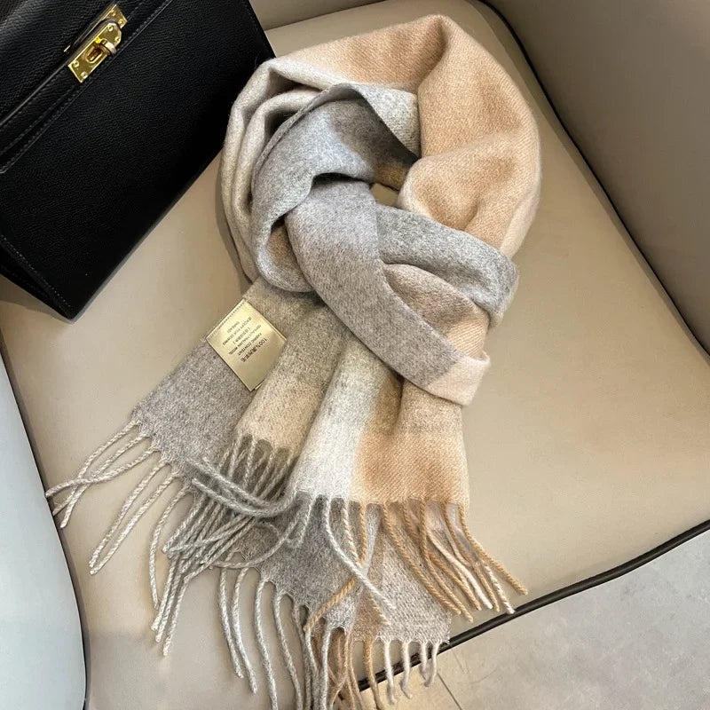 Pure Wool Tassel Scarf