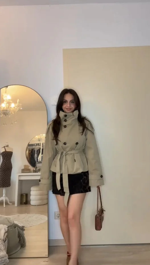 Nova Cropped Trench Jacket