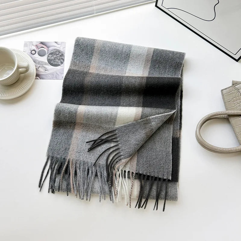 Pure Wool Tassel Scarf