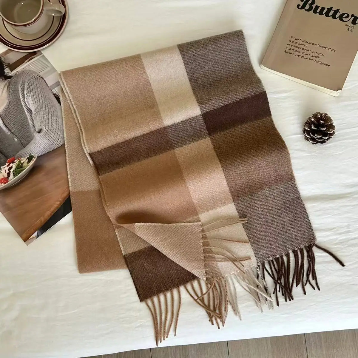 Pure Wool Tassel Scarf
