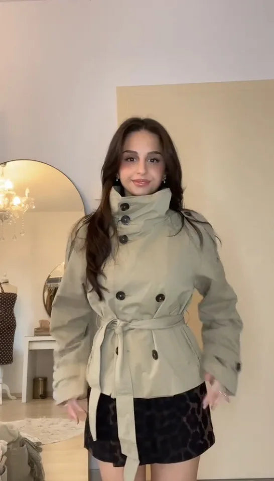 Nova Cropped Trench Jacket