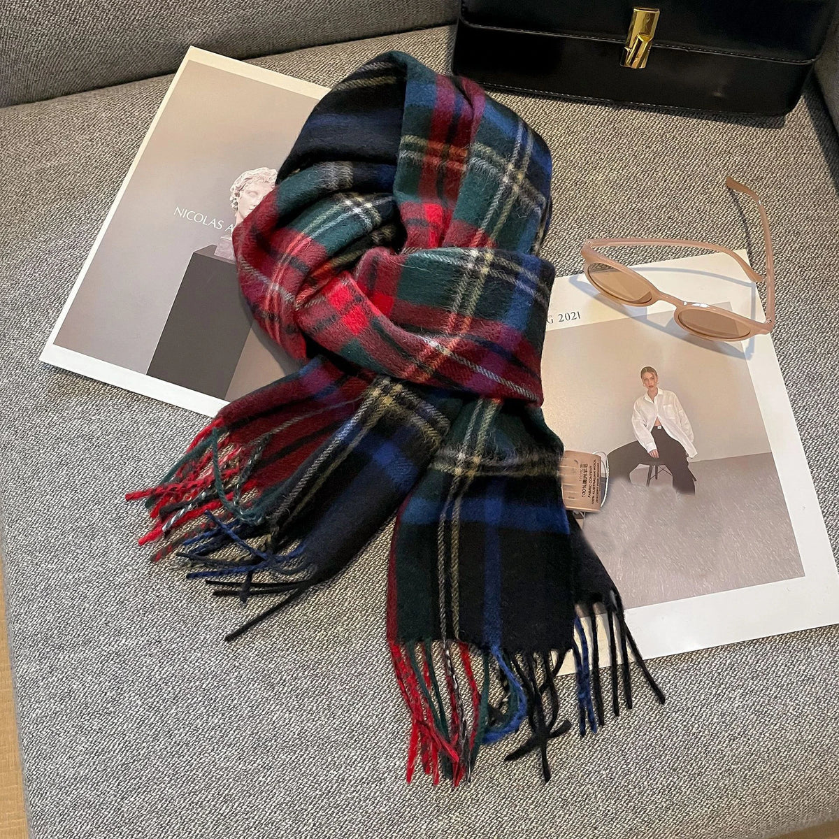 Pure Wool Tassel Scarf