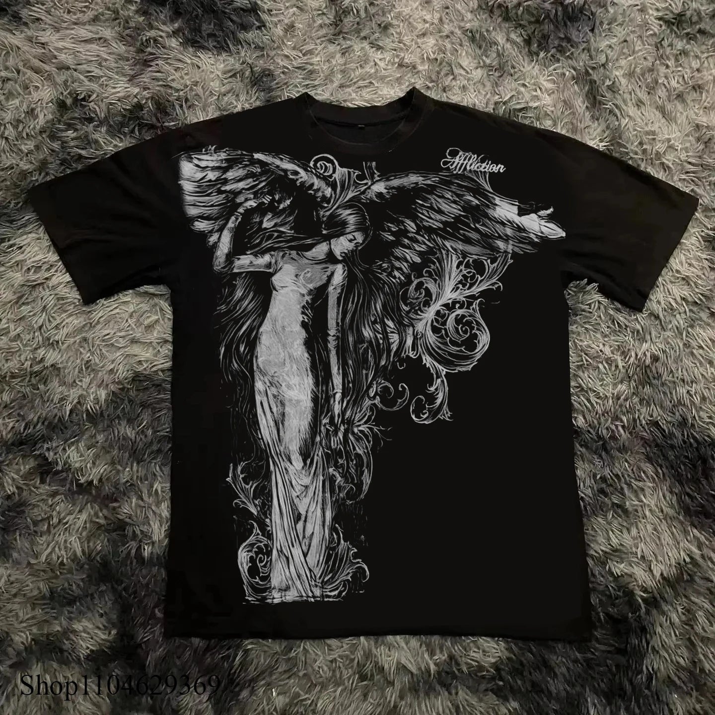 Y2K Gothic Oversized Graphic T-Shirt | Women