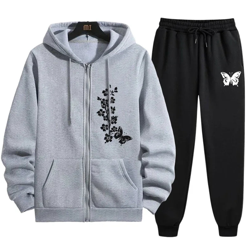Women's Zip-Up Tracksuit Set