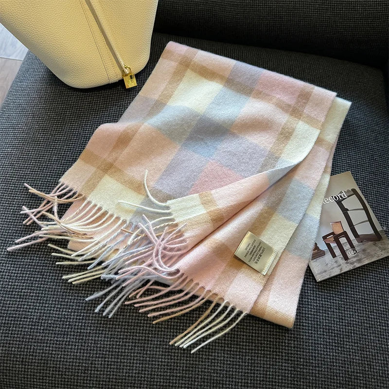 Pure Wool Tassel Scarf