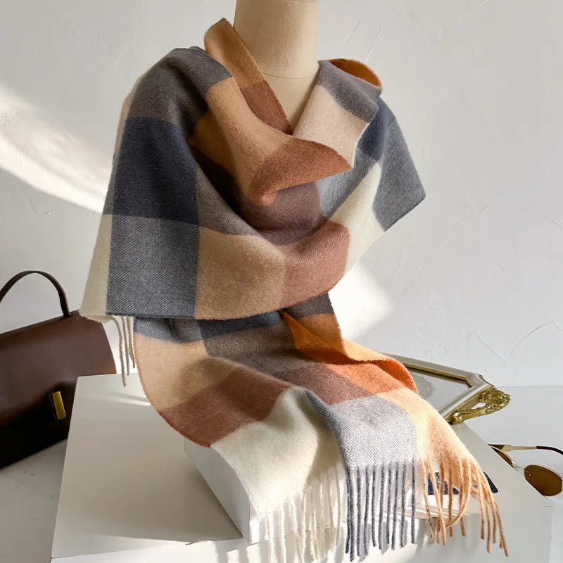 Pure Wool Tassel Scarf