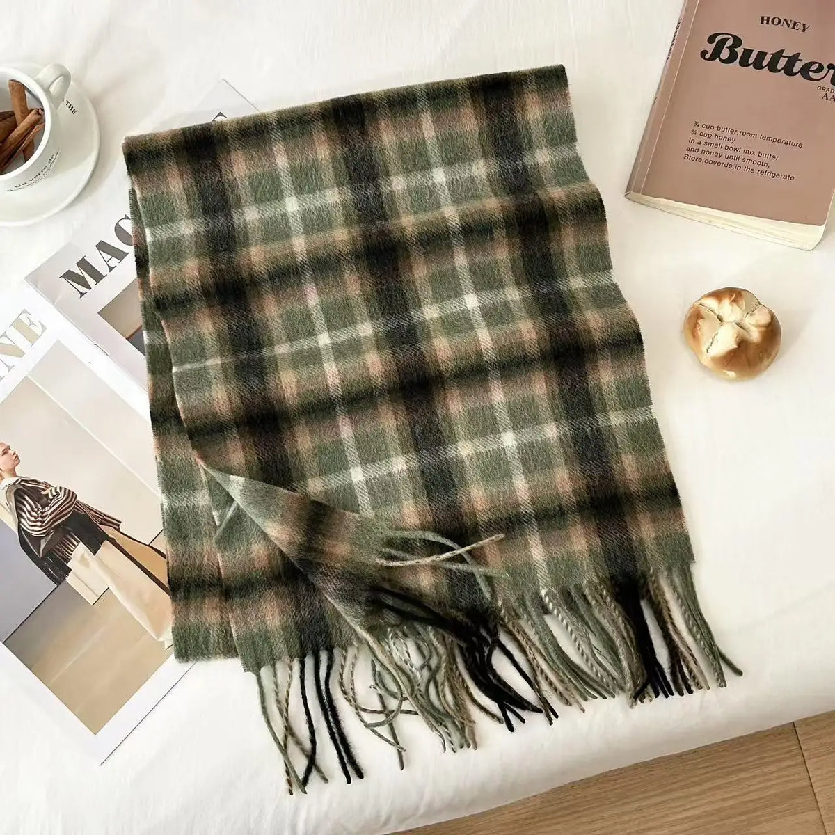 Pure Wool Tassel Scarf