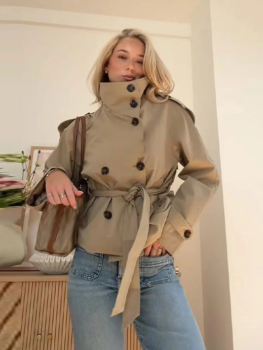 Nova Cropped Trench Jacket
