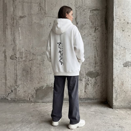 Japanese Text Oversized Hoodie