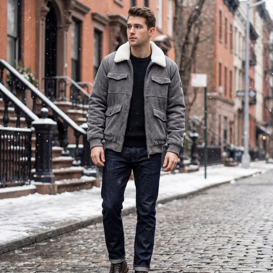 Men's Corduroy Hooded Jacket | Casual Loose Winter Coat