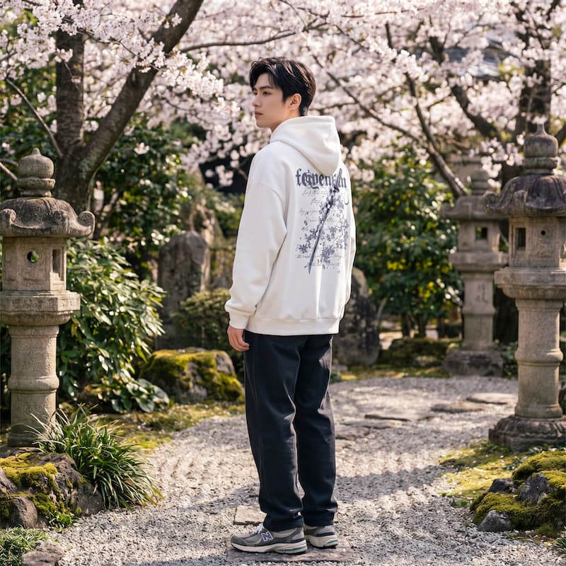 Y2K Cherry Blossom Sword Graphic Hoodie | Unisex Cotton Fleece Pullover