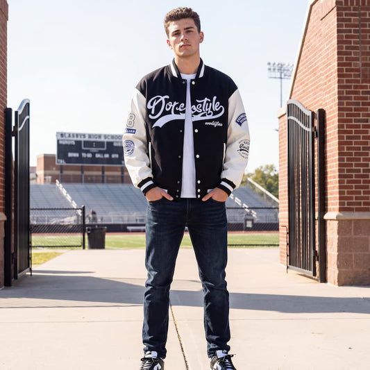 Men's Letter Print Baseball Jacket | Harajuku High Street Varsity Coat