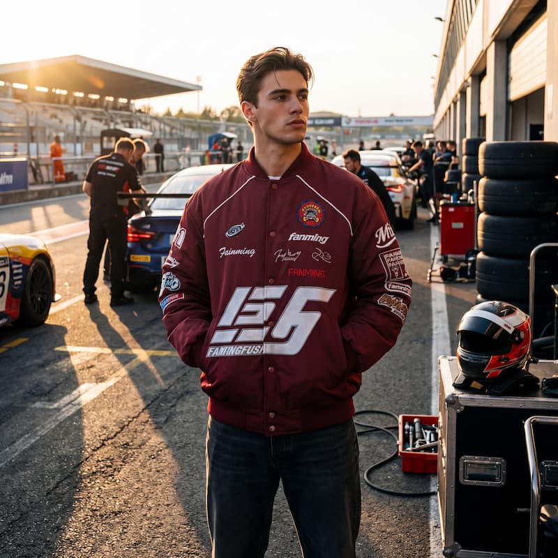 Letter Embroidery Varsity Jacket | men Moto-Style Autumn Winter Coat